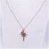 Sparkling, Rose Gold Plated, Double Star and Crystal Necklace 